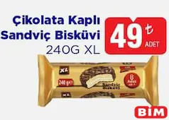 XL ÇİKOLATA KAPLI SANDVİÇ BİSKÜVİ 240 G